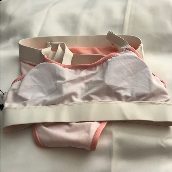 Tempt Me Women Two Piece Bikini Swimsuit  PINK AND WHITE SIZE SMALL - Picture 6 of 7